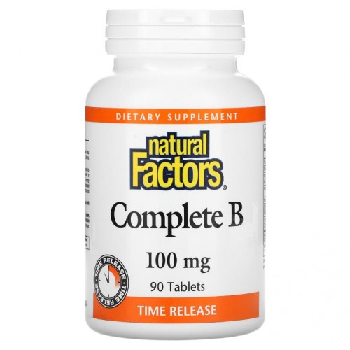 Natural Factors, 컴플리트 B, 100mg, 90정