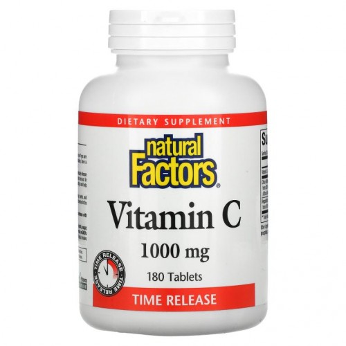 Natural Factors, 비타민C, 서방형, 1,000mg, 180정