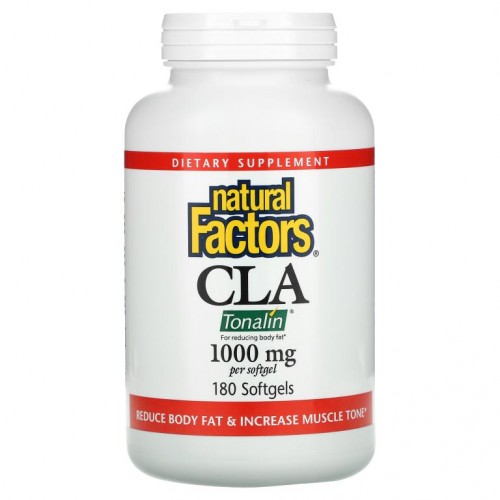 Natural Factors, CLA, 공액 리놀렌산 블렌드, 1000 mg, 180 소프트젤