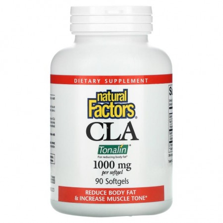 Natural Factors, CLA 토날린, 1000 mg, 90 소프트 젤