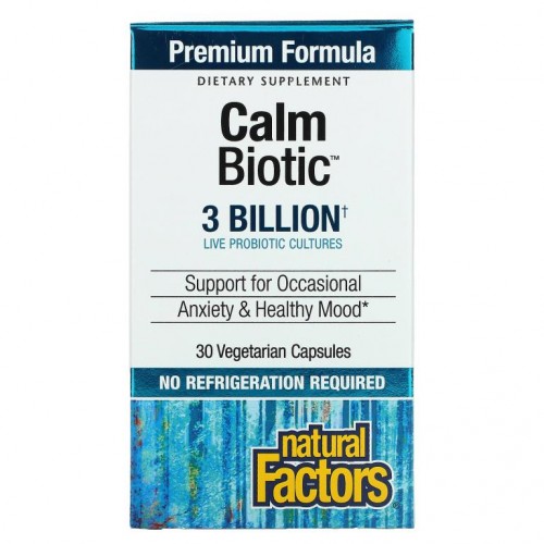 Natural Factors, Calm Biotic, 3 Billion, 30 Vegetarian Capsules