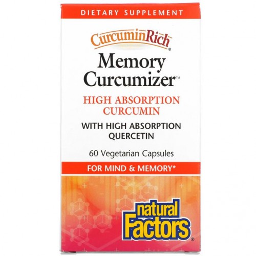 Natural Factors, CurcuminRich, 메모리 옵티마이저, 60 식물성 캡슐