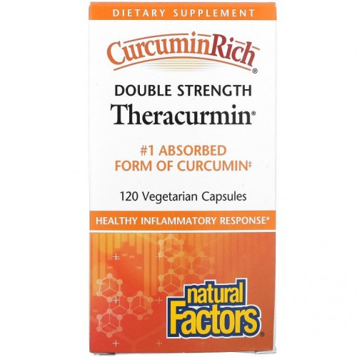 Natural Factors, CurcuminRich, 더블 스트렝스 Theracurmin, 베지 캡슐 120정