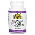 Natural Factors, 혼합 비타민E, 268mg(400IU), 소프트젤 180정