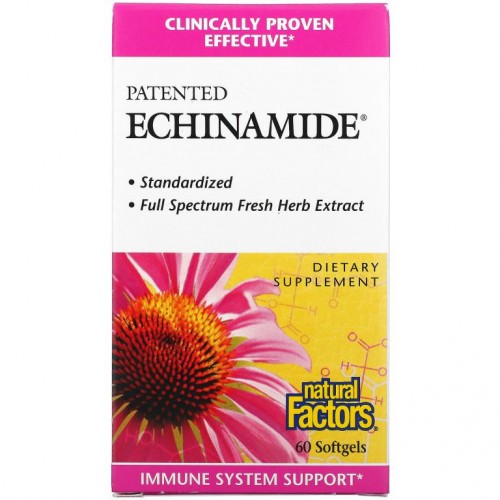 Natural Factors, 특허받은 Echinamide, 소프트젤 60정