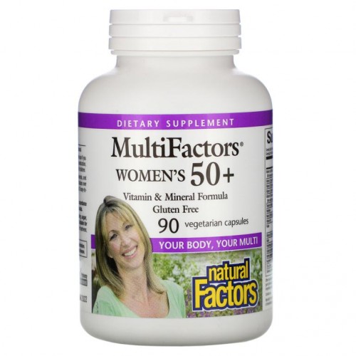 Natural Factors, MultiFactors, 50세 이상 여성용, 베지 캡슐 90정