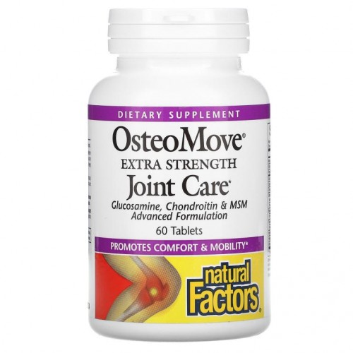 Natural Factors, OsteoMove, 엑스트라 스트렝스 관절 관리, 60정