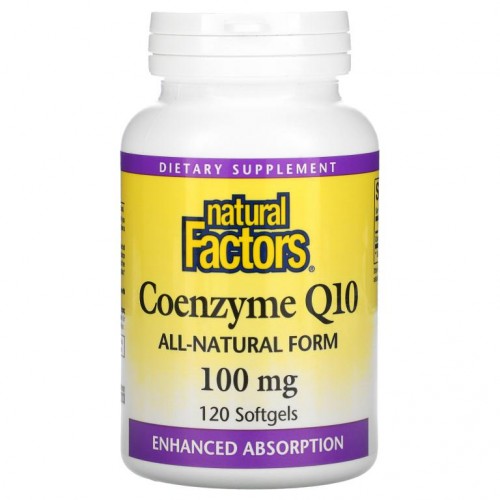 Natural Factors, 코엔자임 Q10, 100mg, 소프트젤 120정