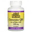 Natural Factors, 코엔자임 Q10, 100mg, 소프트젤 60정