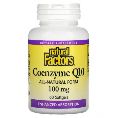 Natural Factors, 코엔자임 Q10, 100mg, 소프트젤 60정