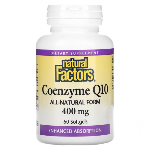 Natural Factors, 코엔자임 Q10, 400mg, 소프트젤 60정
