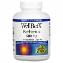 Natural Factors, WellBetX, 베르베린, 500mg, 베지 캡슐 120정