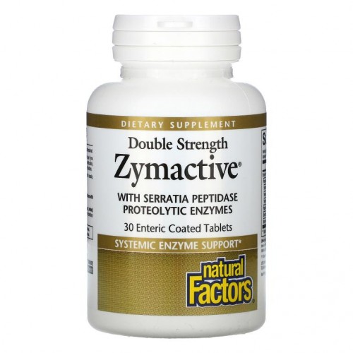 Natural Factors, 더블 스트렝스 Zymactive, 장용 코팅 30정