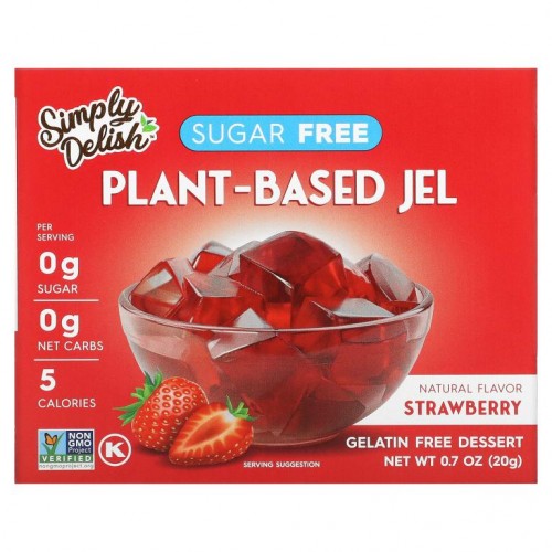 Natural Simply Delish, 내추럴 젤 디저트, 딸기, 20g(0.7oz)