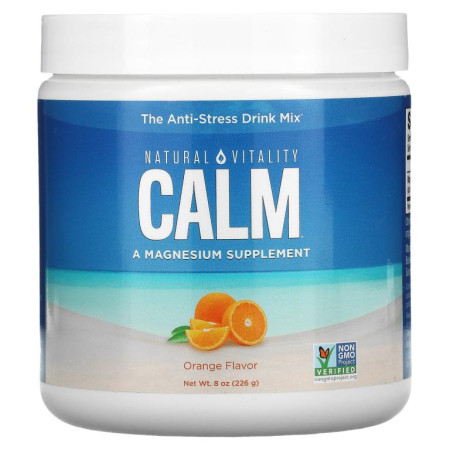 Natural Vitality, CALM, 스트레스 방지 드링크 믹스, 오렌지, 226g(8oz)