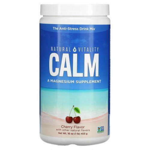 Natural Vitality, CALM, 스트레스 방지 드링크 믹스, 체리, 453g(16oz)
