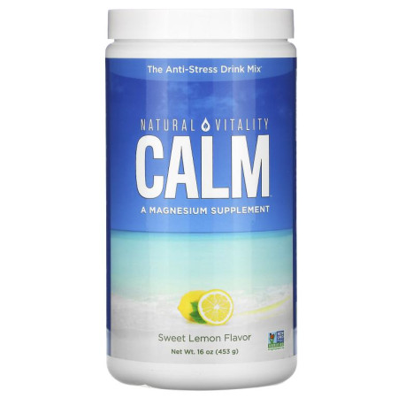 Natural Vitality, CALM, 스트레스 방지 드링크 믹스, 스위트 레몬 맛, 453g(16oz)
