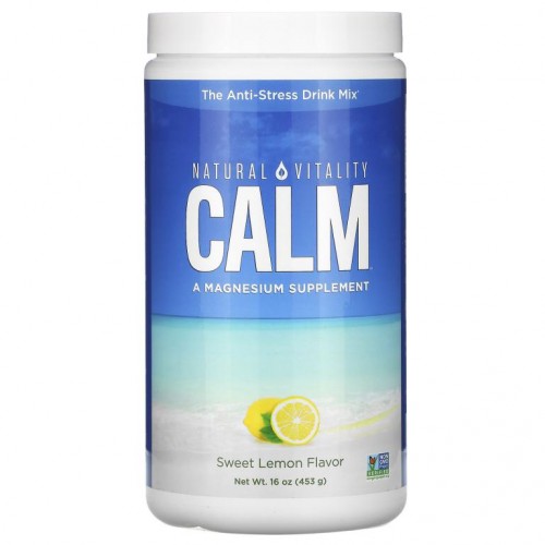 Natural Vitality, CALM, 스트레스 방지 드링크 믹스, 스위트 레몬 맛, 453g(16oz)