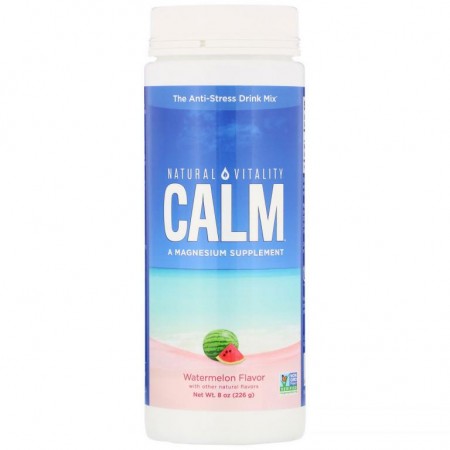 Natural Vitality, Calm, The Anti-Stress Drink Mix, Watermelon, 8 oz (226 g)