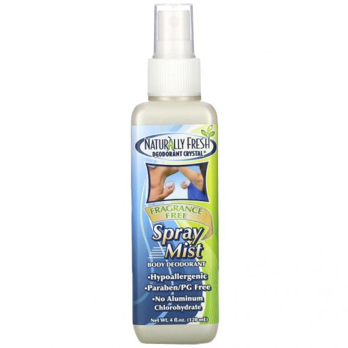 Naturally Fresh, 스프레이 미스트, 바디 데오드란트, 4 fl oz (120 ml)