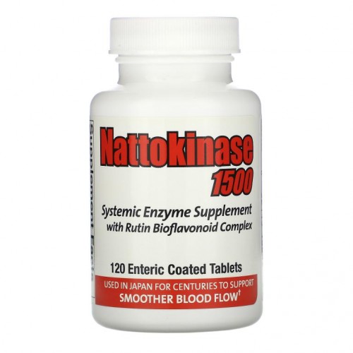 Naturally Vitamins, 나토키나아제 1500, 체내 효소 보조제, 장용 코팅정 120정