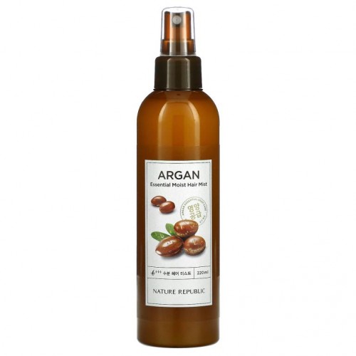 Nature Republic, Argan Essential Moist Hair Mist, 7.43 fl oz (220 ml)