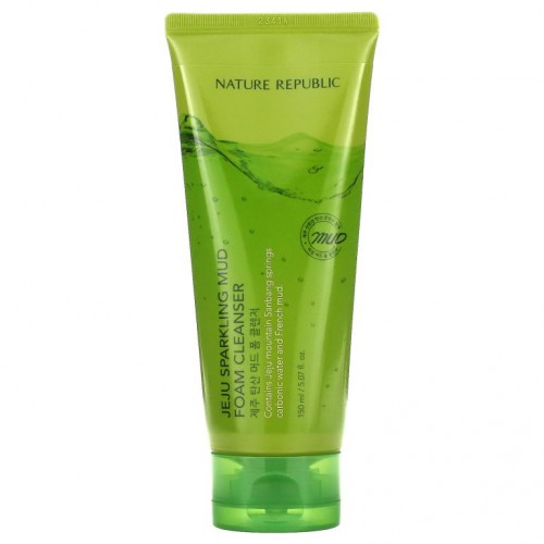 Nature Republic, Jeju Sparkling Mud Foam Cleanser, 5.07 fl oz (150 ml)