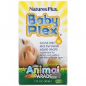 NaturesPlus, 소스 오브 라이프, 애니멀 퍼레이드, 베이비 플렉스, 슈거 프리 멀티비타민 리퀴드 드롭, 내추럴 오렌지 플래보, 2 액량 온스 (60 밀리리터)