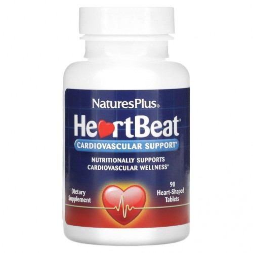 NaturesPlus, 하트비트, 심혈관 지원, 90 하트 모양 태블릿