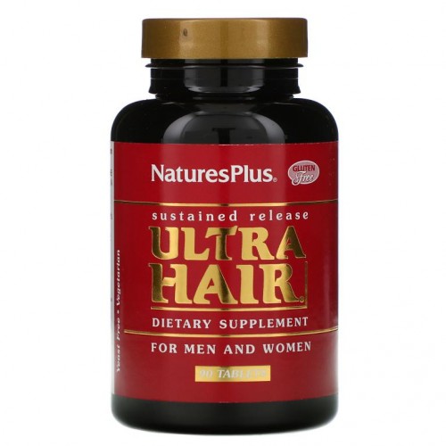 NaturesPlus, 울트라 헤어, 남성 및 여성용, 90 태블릿