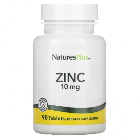 NaturesPlus, 아연, 10 mg, 90정 알약