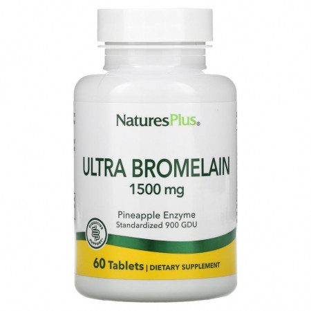 NaturesPlus, 울트라 브로멜라인, 1500mg, 60정