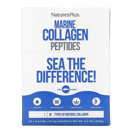 NaturesPlus, 해양 콜라겐 펩타이드, 스틱 팩 20개, 개당 12.2g(0.43oz)