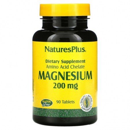 NaturesPlus, 마그네슘, 200 mg, 90정