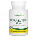 NaturesPlus, 제아잔틴 함유 울트라 루테인, 20mg, 소프트젤 60정