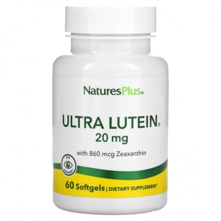NaturesPlus, 제아잔틴 함유 울트라 루테인, 20mg, 소프트젤 60정