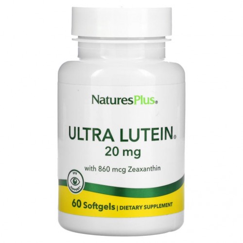 NaturesPlus, 제아잔틴 함유 울트라 루테인, 20mg, 소프트젤 60정