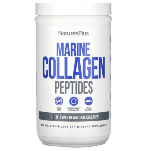 NaturesPlus, 해양 콜라겐 펩타이드, 244g(0.53lb)