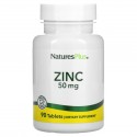 NaturesPlus, 아연, 50 mg, 90정
