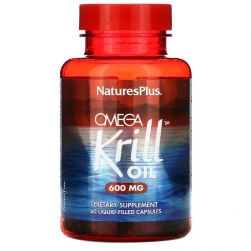 NaturesPlus, 오메가 크릴 오일, 600mg, 액상 캡슐 60정