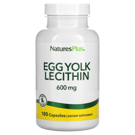 NaturesPlus, 계란 노른자 레시틴, 600mg, 베지 캡슐 90정