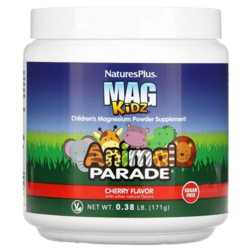 NaturesPlus, Animal Parade, Mag Kidz, 어린이 마그네슘, 천연 체리 맛, 0.37 lb (171 g)
