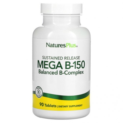 NaturesPlus, 서방형 메가B-150, 균형 잡힌 B 복합체, 90정