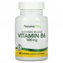 NaturesPlus, 비타민B6, 서방형, 500mg, 60정