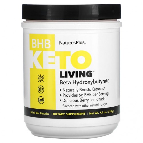 NaturesPlus, BHB 케토 리빙, 베리 레모네이드, 7.4 oz (210 g)