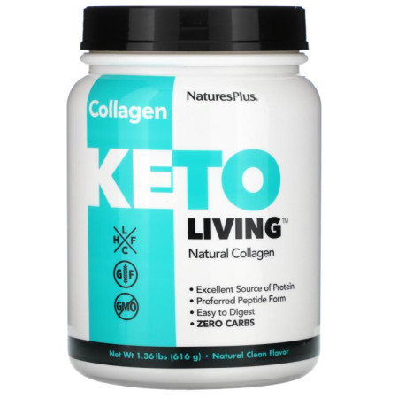 NaturesPlus, Keto Living, 내추럴 콜라겐, 616g(1.36lb)