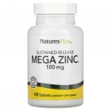 NaturesPlus, 서방형 Mega Zinc, 100mg, 90정