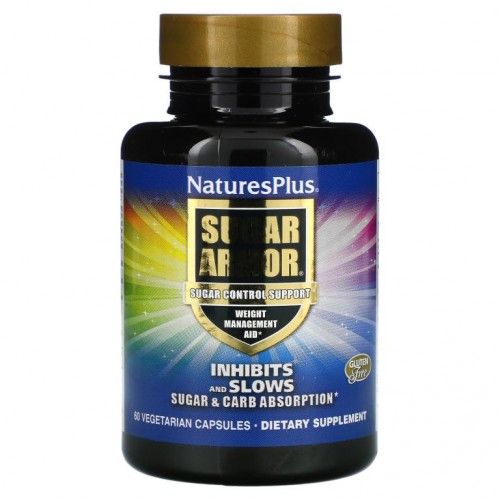 NaturesPlus, Sugar Armor, 설탕 조절 지원, 베지 캡슐 60정