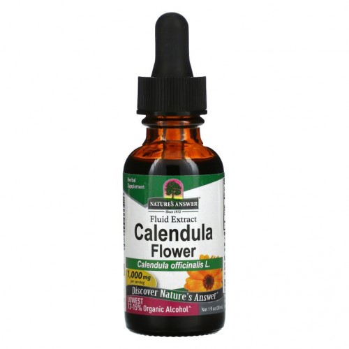 Nature's Answer, 금잔화 꽃, 액상 추출물, 저알코올, 1,000mg, 30ml(1fl oz)