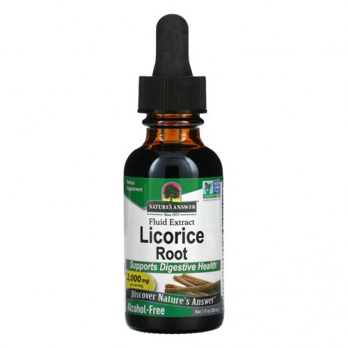 Nature's Answer, 감초뿌리, 액상 추출물, 알코올 무함유, 2,000mg, 30ml(1fl oz)